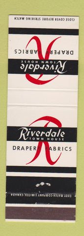 Matchbook Cover - Riverdale Town House Drapes Fabric Canada