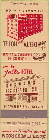 Matchbook Cover - Delta Hotel Escanaba MI