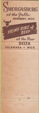 Matchbook Cover - Delta Hotel Escanaba MI