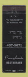 Matchbook Cover - Pennsylvania Restaurant Allentown PA WEAR
