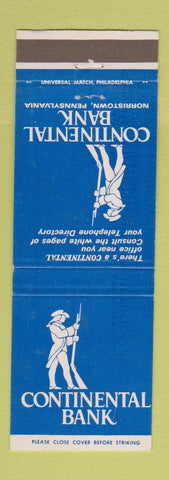 Matchbook Cover - Continental Bank Norristown PA