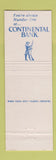 Matchbook Cover - Continental Bank Norristown PA
