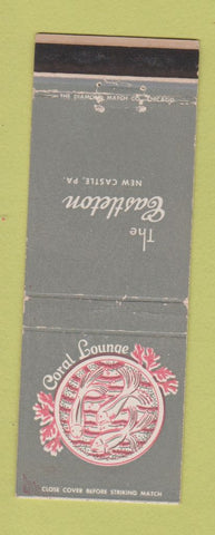Matchbook Cover - Coral Lounge The Castlleton New Castle PA