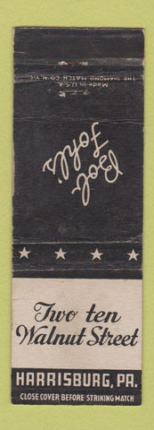 Matchbook Cover - Bob Fohl's Harrisburg PA WORN