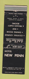 Matchbook Cover - Hotel New Penn New Castle PA WEAR