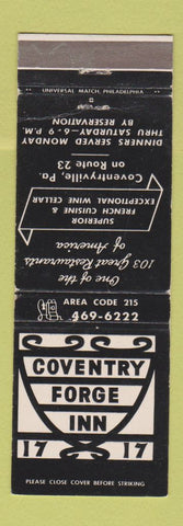 Matchbook Cover - Coventry Forge Inn Coventryville PA WEAR