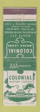 Matchbook Cover - Colonial Motor Lodge Denver PA WEAR
