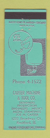 Matchbook Cover - Carter Machine Tool Rockford IL