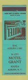 Matchbook Cover - Motel Grant Auburn NY