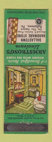 Matchbook Cover - Armstrong Linoleum Dallastown PA hardware WEAR