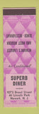 Matchbook Cover - Superb Diner Newark NJ