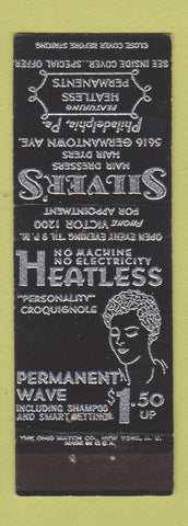 Matchbook Cover - Silver's Hair Salon Philadelphia PA girlie