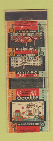 Matchbook Cover - Hotel Seville Springfield MO Hollister WEAR