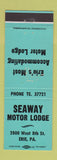 Matchbook Cover - Seaway Motor Lodge Erie PA WEAR