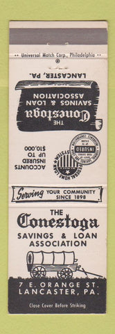 Matchbook Cover - Conestoga Savings Loan Lancaster PA