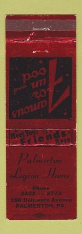 Matchbook Cover - Palmerton Legion Home Palmerton PA WEAR