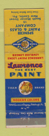 Matchbook Cover - Lawrence Paint Spencer Glass New Castle PA WEAR
