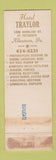 Matchbook Cover - Hotel Traylor Allentown PA Traylor Perry Gift Shop STICKER