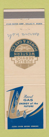Matchbook Cover - Natural Gas Public Service power WRITING