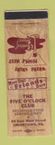 Matchbook Cover - Five O'Clock Club Uniontown PA WEAR
