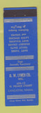 Matchbook Cover - DW Lynch Toys Furniture Lancaster PA