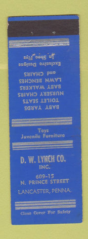 Matchbook Cover - DW Lynch Toys Furniture Lancaster PA