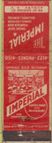 Matchbook Cover - The Imperial Auburn NY Billiards WORN