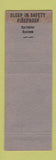 Matchbook Cover - Seventh Ave Hotel Pittsburgh PA WEAR