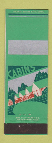 Matchbook Cover - Cabins STOCK CUT