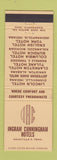 Matchbook Cover - Ingram Cunningham Hotels Nashville TN