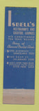 Matchbook Cover - Isbell's Restaurant Chicago IL WEAR