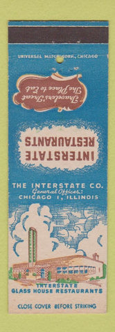 Matchbook Cover - Interstate Restaurants Chicago IL