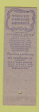 Matchbook Cover - Interstate Restaurants Chicago IL