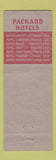 Matchbook Cover - Packard Hotels Mount Vernon OH