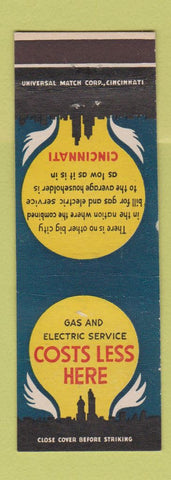Matchbook Cover - Cincinnati OH Gas Electric Service