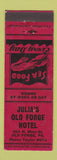 Matchbook Cover - Julia's Old Forge Hotel Old Forge PA