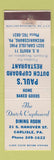 Matchbook Cover - Paul's Dutch Cupboard Mechanicsburg Carlisle PA WEAR