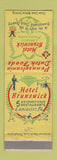 Matchbook Cover - Hotel Brunswick Lancaster PA WEAR