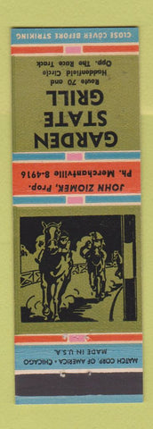 Matchbook Cover - Garden State Grill Merchantville PA