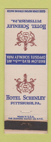 Matchbook Cover - Hotel Schenley Pittsburgh PA