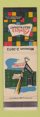 Matchbook Cover - Canter's Restaurant Pittsburgh PA