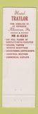 Matchbook Cover - Hotel Traylor Allentown PA Texan Room