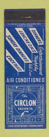 Matchbook Cover - Circlon Easton PA restaurant