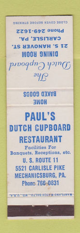 Matchbook Cover - Paul's Dutch Cupboard Mechanicsburg Carlisle PA #1