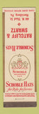 Matchbook Cover - Schoble Men's Hats Ratcliff Swartz Harrisburg PA feature