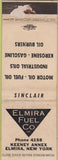 Matchbook Cover - Elmira Fuel Co oil gas NY WORN
