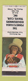 Matchbook Cover - Pennsylvania Ridgerunners Travel Club Muncy PA