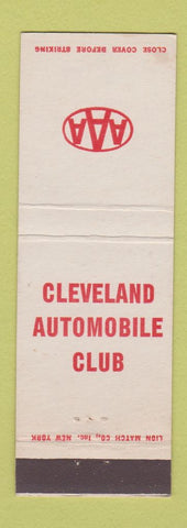 Matchbook Cover - Cleveland Automobile Club OH AAA