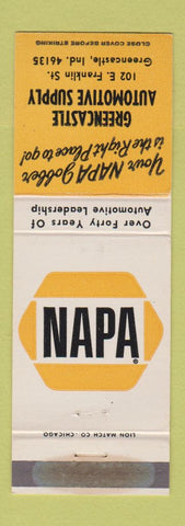 Matchbook Cover - NAPA Auto Parts Greencastle Auto Supply IN