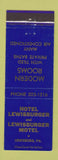 Matchbook Cover - Hotel Lewisburger Lewisburg PA motel